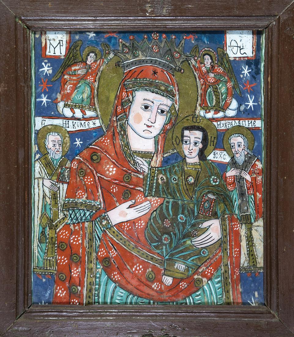 Hinterglasbild: Maria mit dem Jesusknaben (1 of 1)