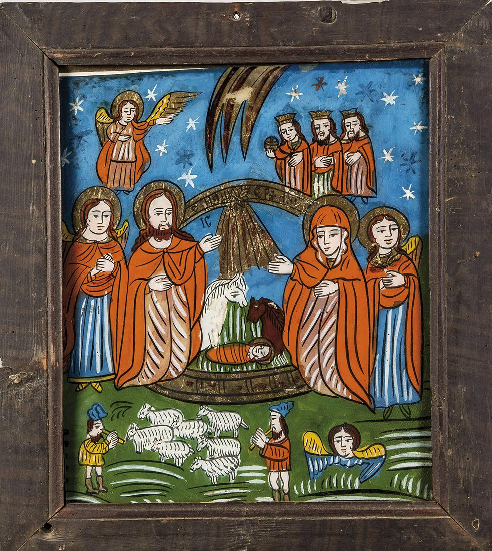 Hinterglasikone mit Christi Geburt (1 of 1)
