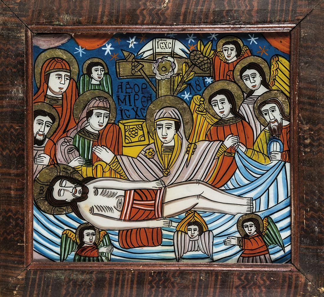 Hinterglasikone mit der Beweinung/Grablegung Christi (1 of 1)