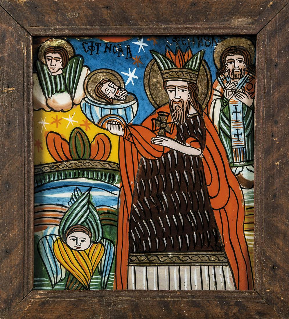 Seltene Hinterglasikone mit Johannes dem TÃ¤ufer (1 of 1)