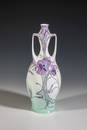 Ornamental handle vase with cornflowers