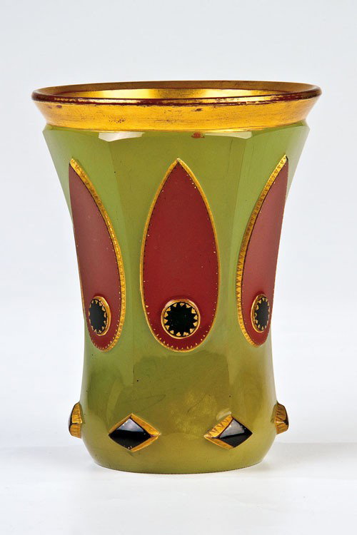 Lithyalin-Beaker Friedrich Egermann Workshoop, Blot
