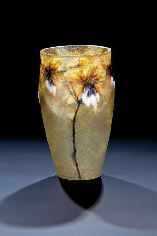 A Pâte de Verre Vase with Wolfberry Gabriel Argy-Ro: English: A Pâte de Verre Vase with Wolfberry Gabriel Argy-Rousseau, Paris, 1917 Glass, moulded with sprays of Wolfberry. Impressed mark "G. ARGY-ROUSSEAU" and "FRANCE". 14.6 cm high ARGY-ROUSSEAU", B