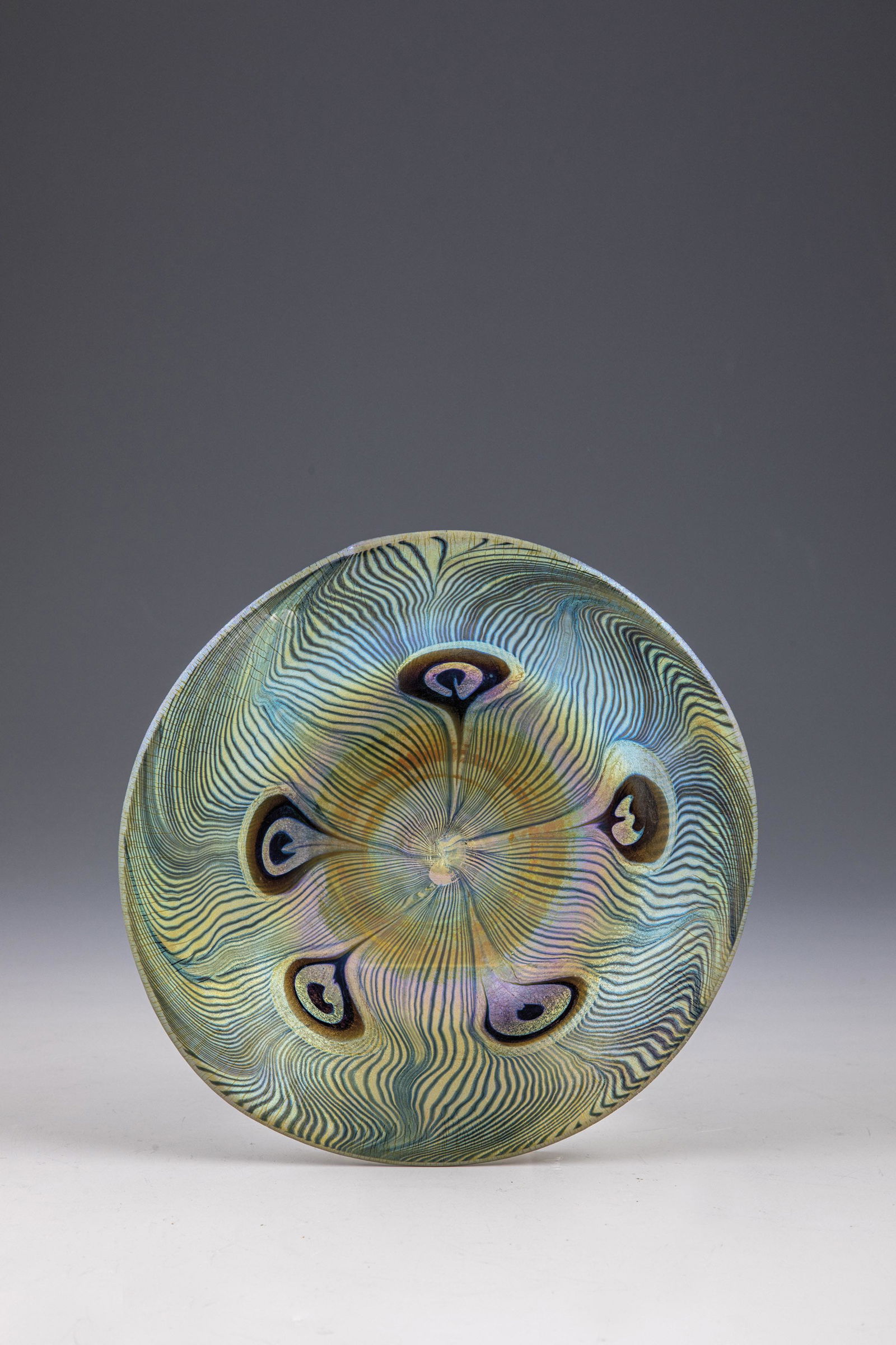 Rare plate ''Peacock-feather design'' (1 of 1)