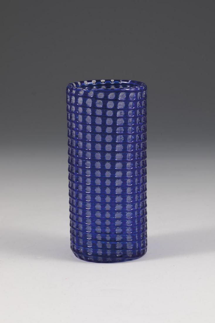 Small cylinder vase ''blue version 143'' (1 of 1)