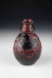 Rare and Important Vase with Poppies
