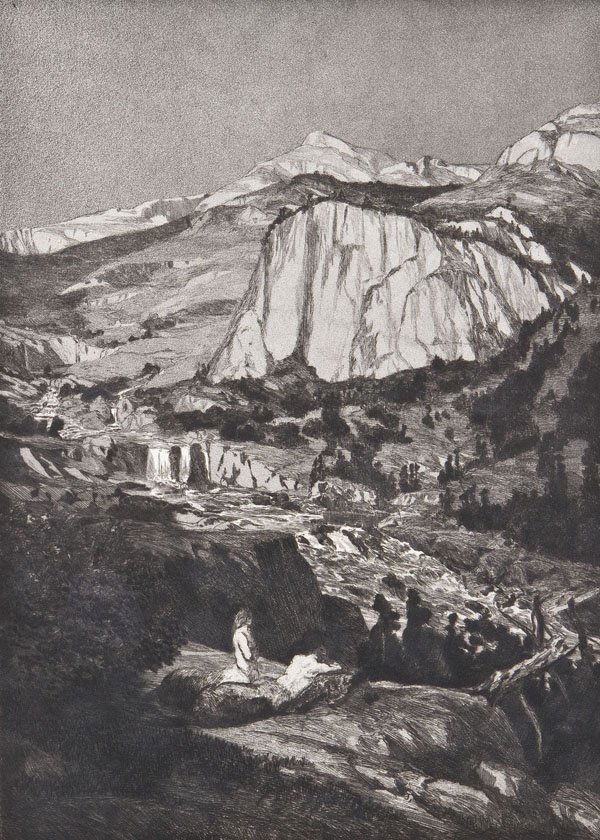 Max Klinger: Max Klinger Klinger, Max 1857 Leipzig - 1920 GroßjenaMax Klinger Leipzig 1857 - 1920 Großjena Konvolut von 3 Bl. aus der Folge Intermezzi: Bl. III, ''Verfolgter Centaur''. Bl. IV, ''Mondnacht''. Bl.