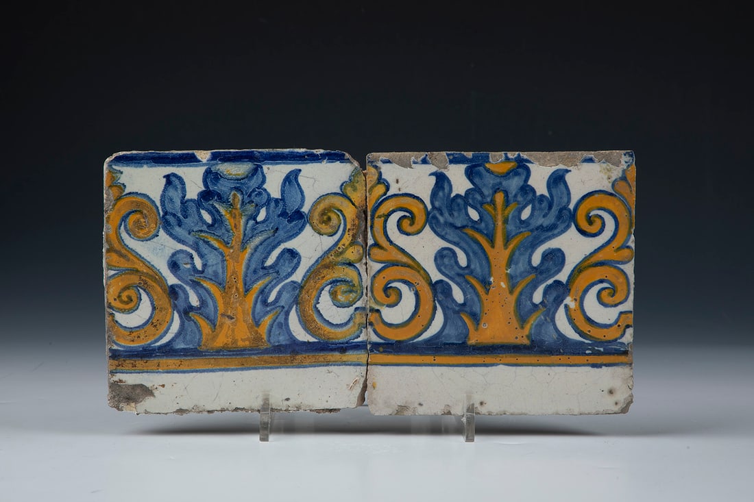 Two tiles of a tile frieze (1 of 1)