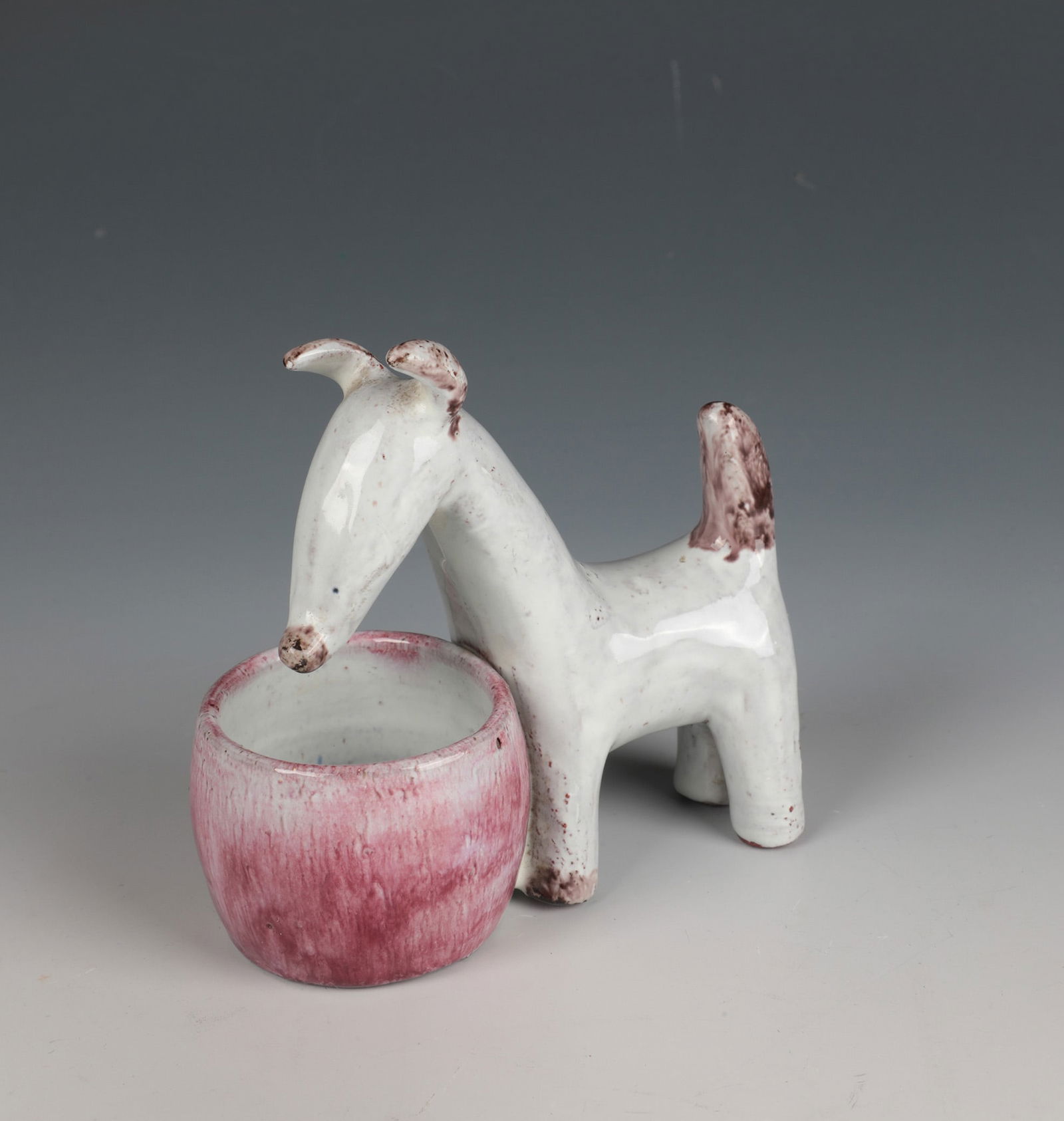 Dog with bowl (1 of 1)