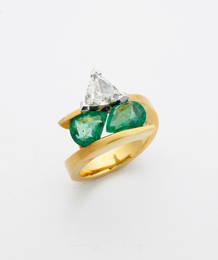 High Carat Emerald Diamond Ring