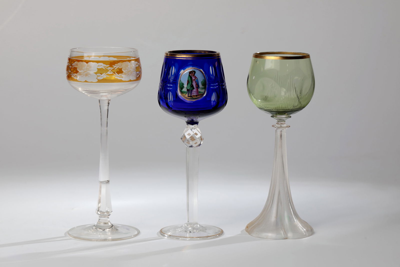 Mixed lot of three stem jars (1 of 4)