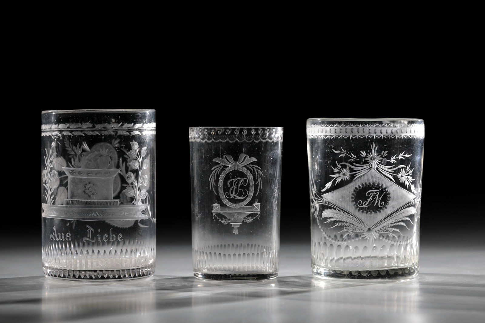 Mixed lot of three cylinder cups (1 of 2)