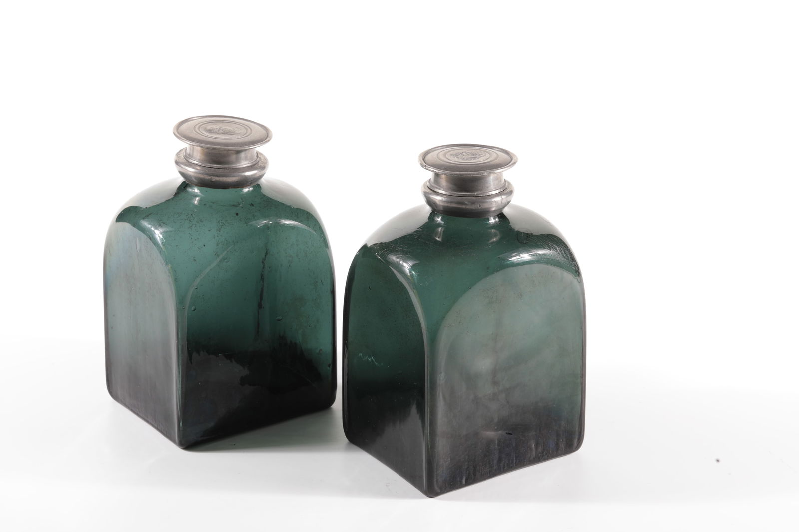 Pair of square bottles, probably apothecary bottles (1 of 1)