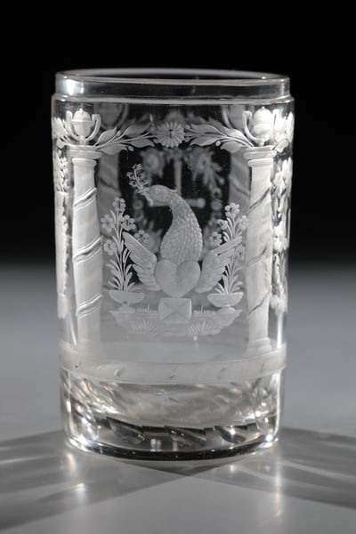 Cylinder beaker with allegorical representations (1 of 2)