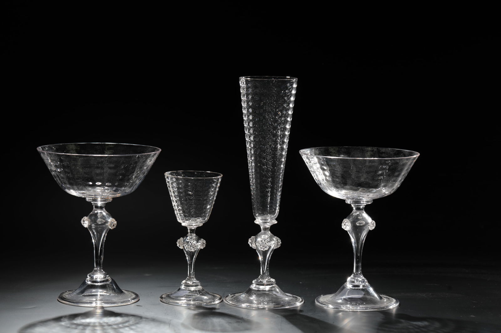 Mixed Lot of Four Drinking Glasses Friedrich (1 of 1)