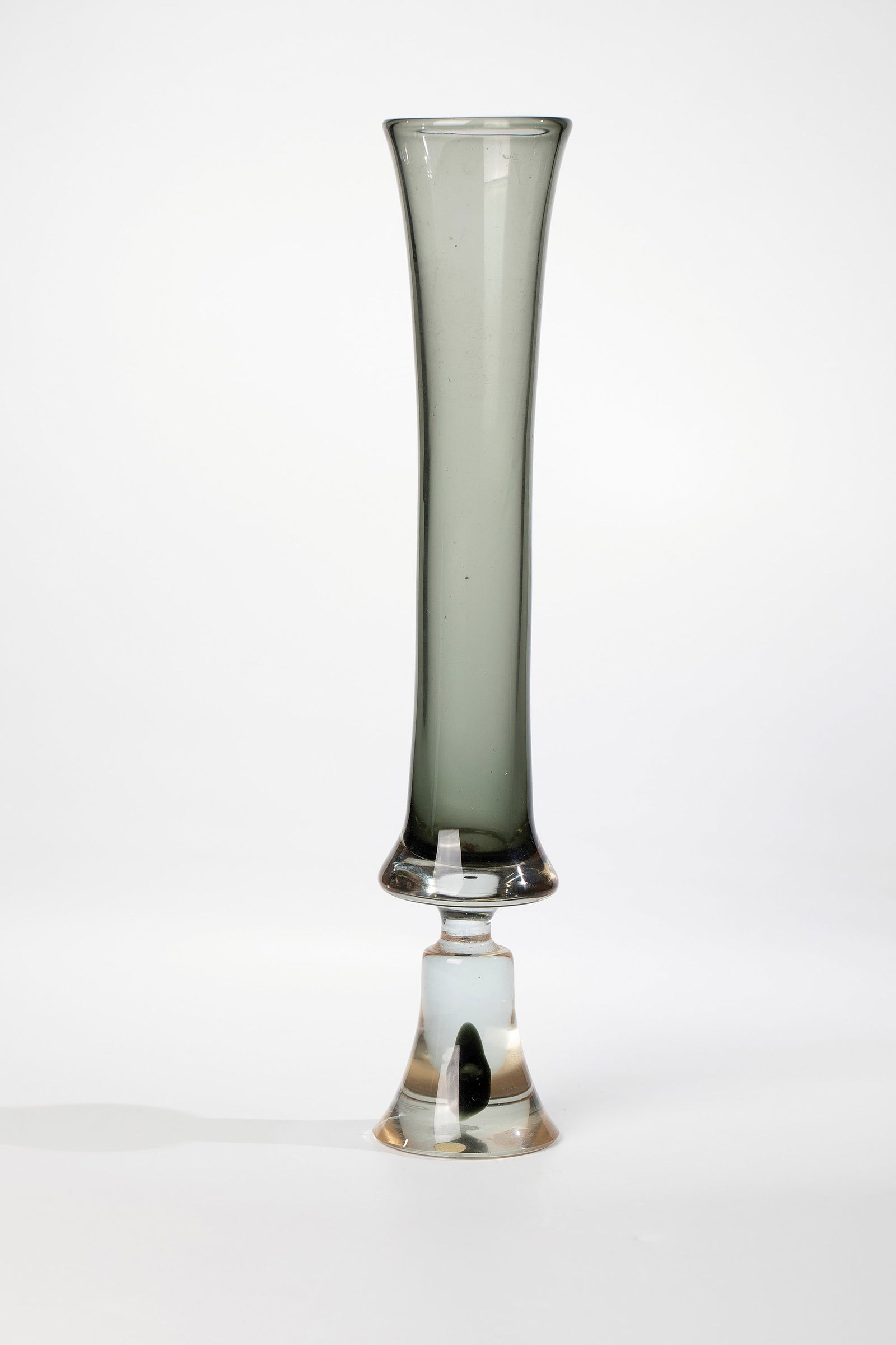 Tall Vase: Tall vase Antonio Da Ros (design), Vetreria Gino Cenedese, Murano, c. 1964 Colourless glass with smoky grey or light green underlay. Underside inscribed in engraving: Cenedese. H. 32.5 cm. Please
