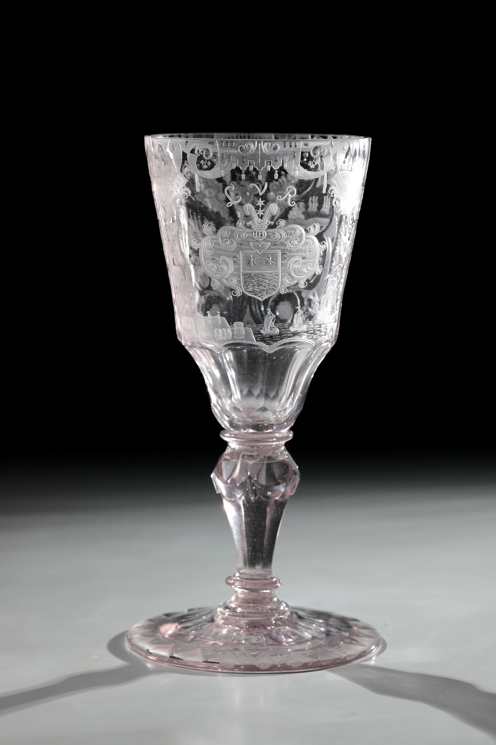 Cup with merchant coat of arms: Cup with merchant coat of arms Silesia, 1st half of the 18th century.
