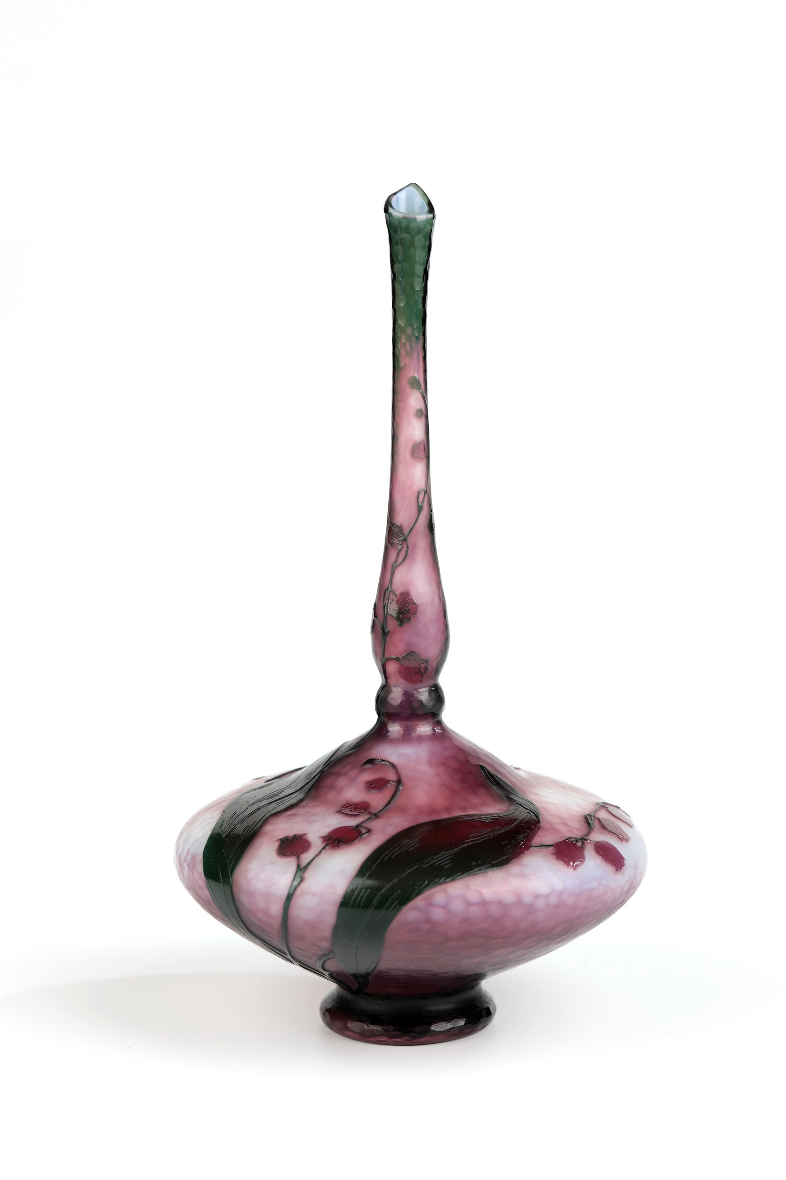 Vase ''Colchiques'': Vase ''Colchiques'' Daum Frères, Nancy, c. 1899 Colourless glass, overlaid with two layers of pink and green-brown on the outside. Circumferential etched décor: buds and flowers of the autumn