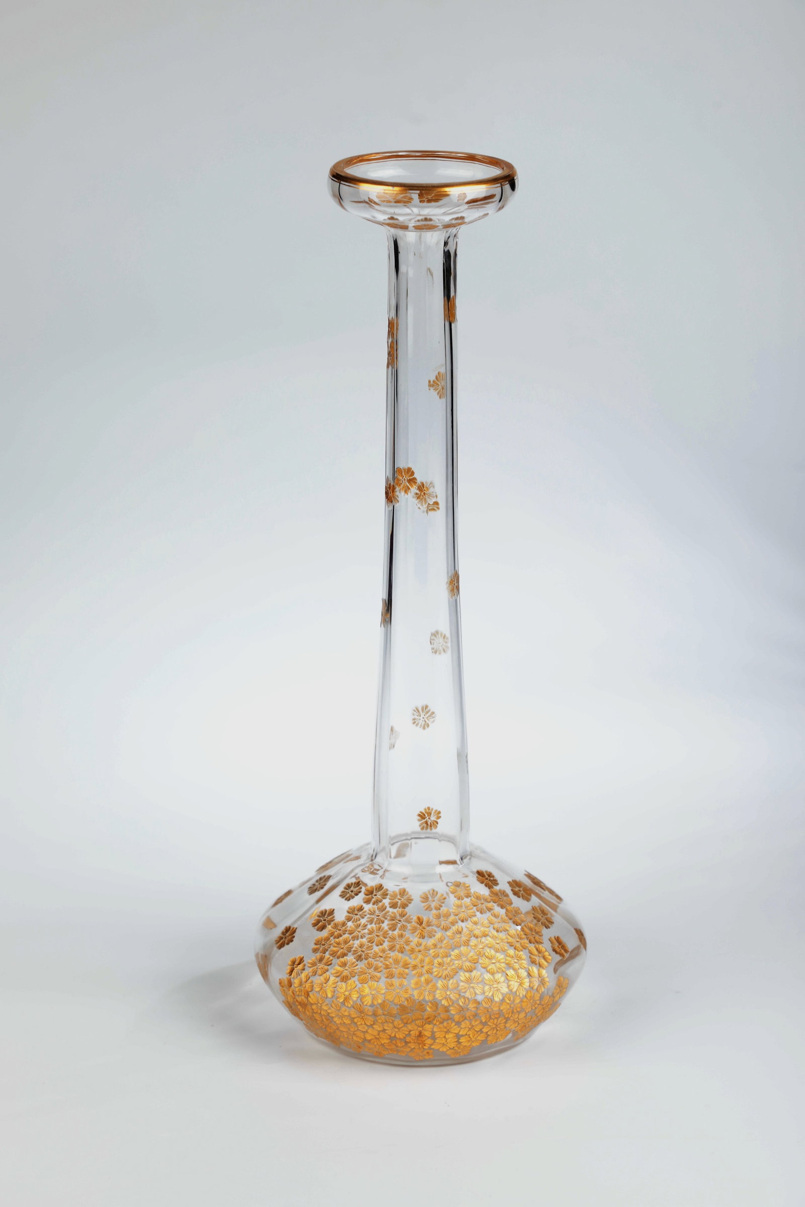 Long-neck vase with gold decoration (1 of 1)