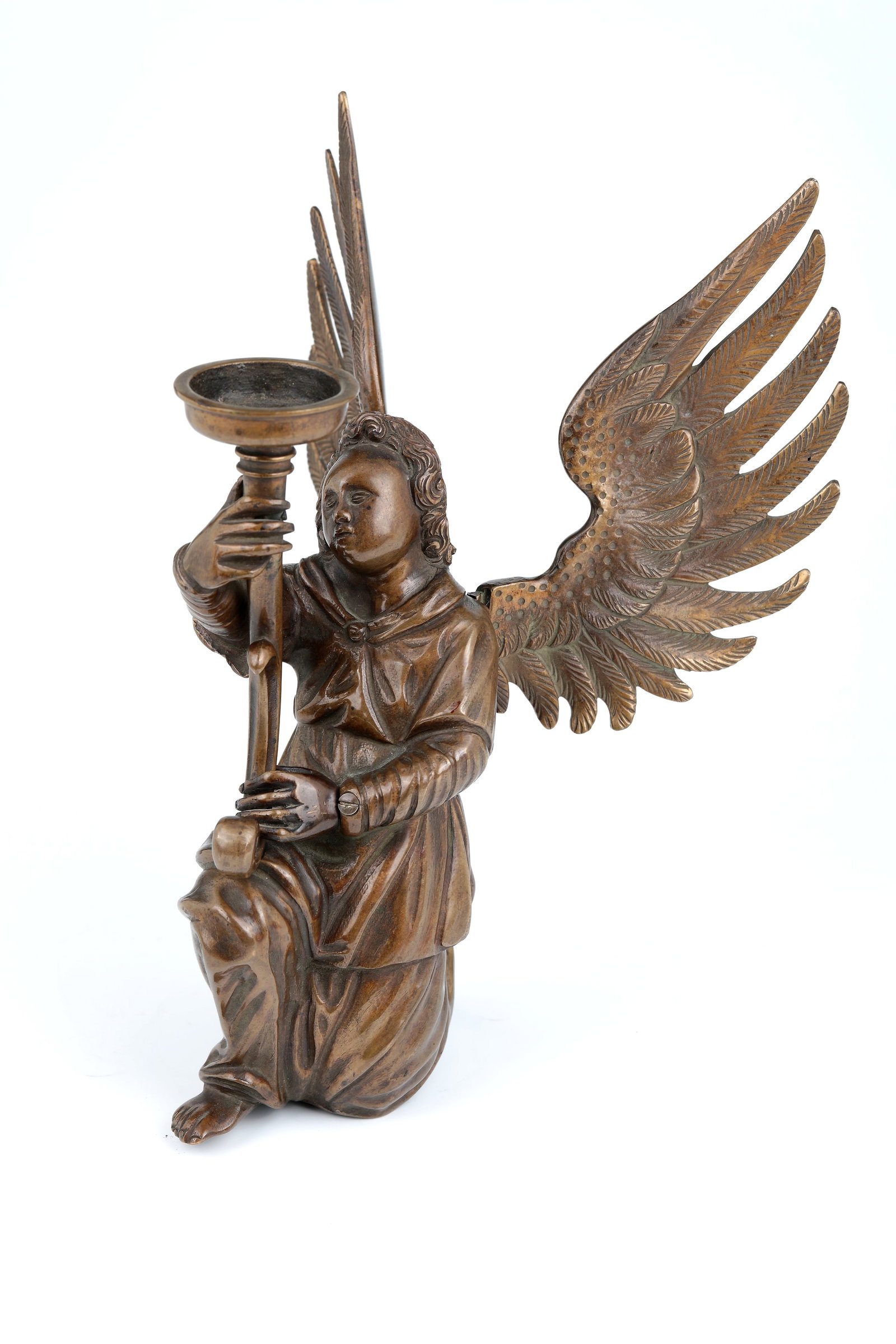 Bronze candlestick angel (1 of 1)