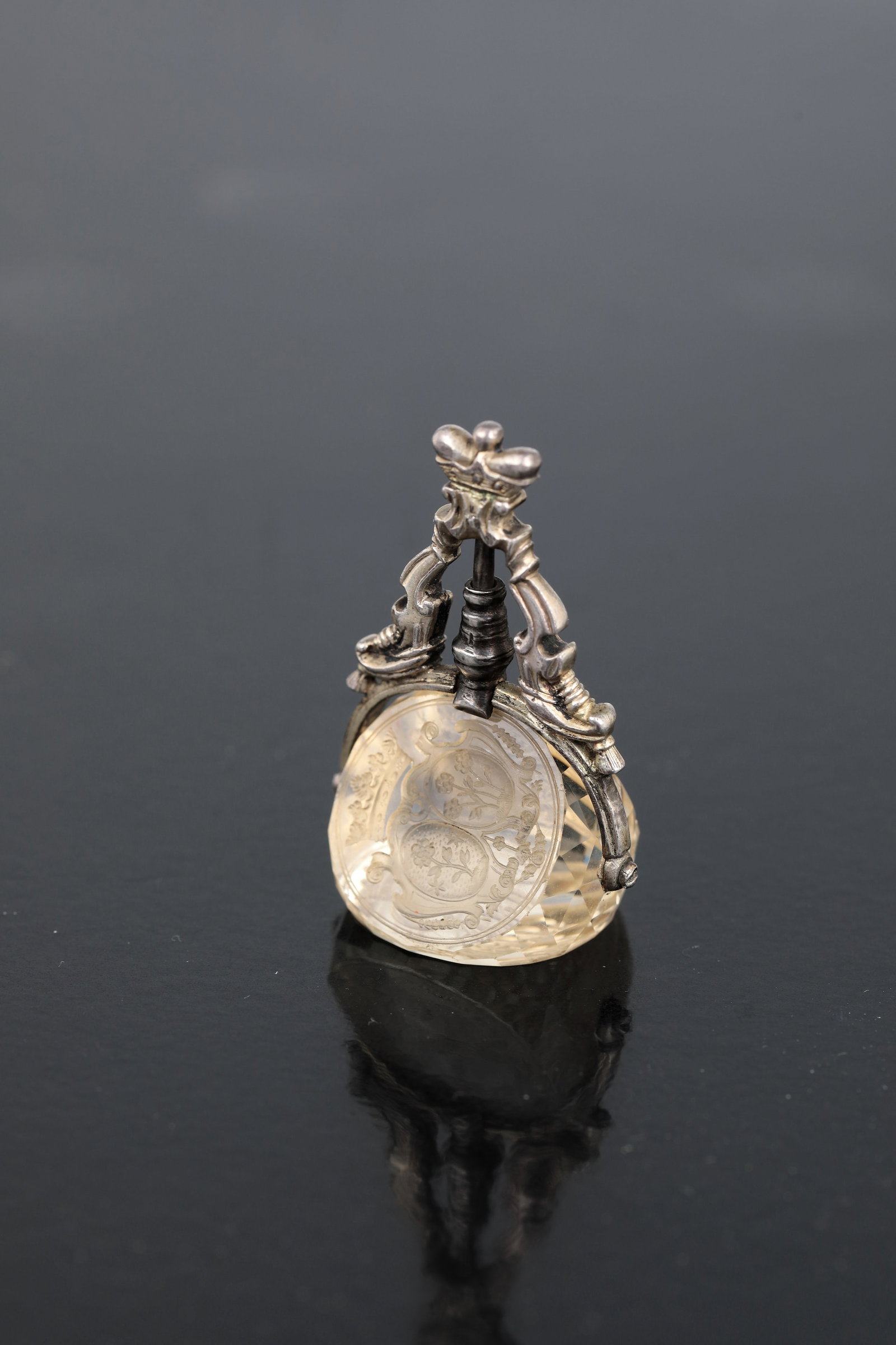 Silver seal with three-sided rock crystal (1 of 1)
