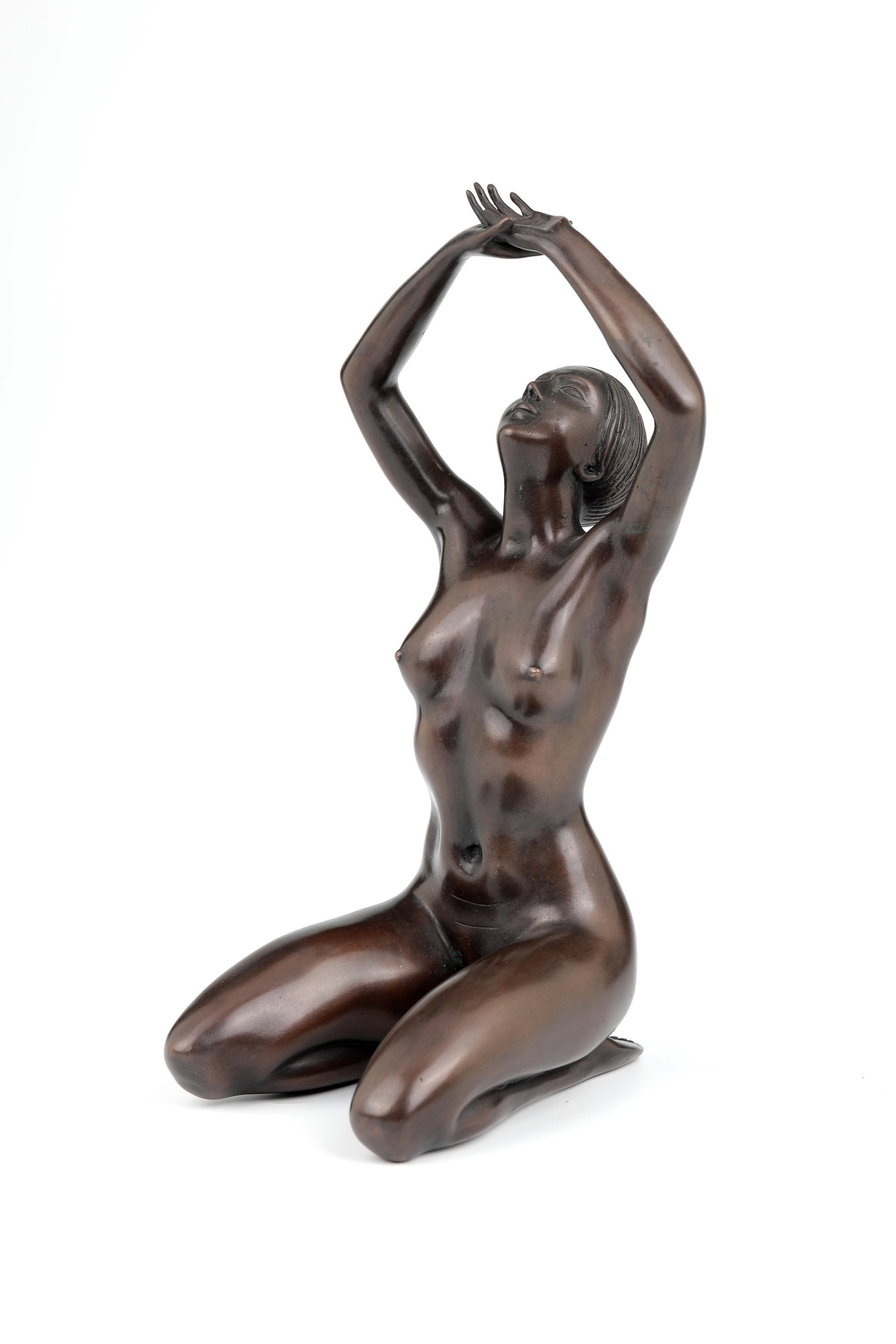 ''Girl in Love'': ''Girl in Love'' Arno Breker (1900 Elberfeld - 1991 Düsseldorf) 1977 Female nude made of bronze, dark brown patina. Signed on the leg, numbered '170/300' below the stand and engraved with the foundry
