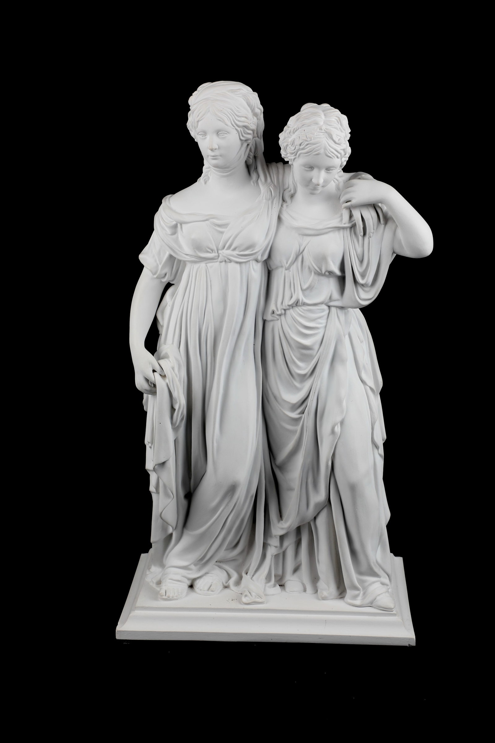''Princess Group'': ''Princess Group'' designed by Johann Gottfried Schadow 1795-97, executed by the Gipsformerei of the Staatl. Museen Berlin 2004 Replica made of alabaster plaster from the Staatliche Museen Berlin.