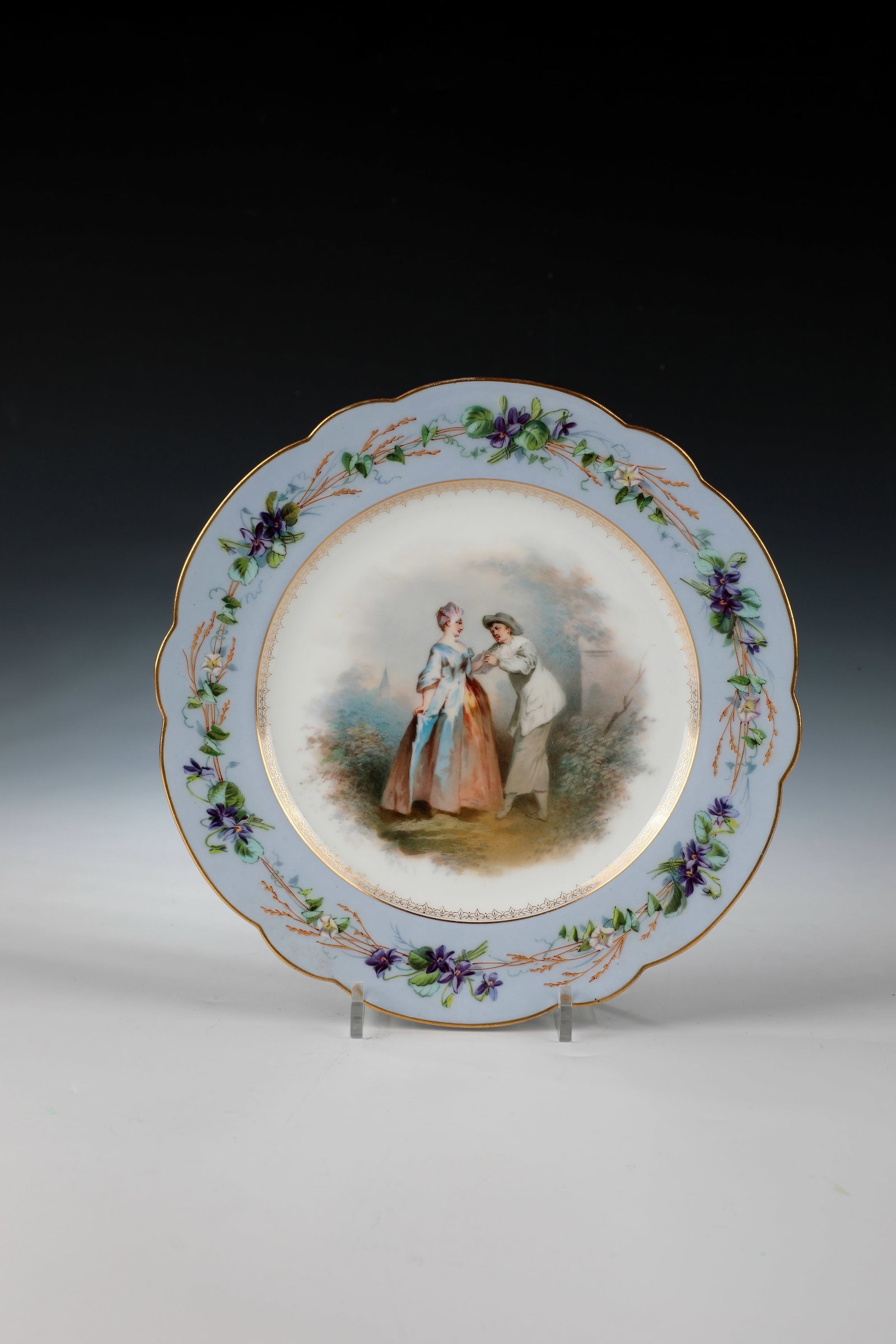 Decorative plate with gallant pair (1 of 1)