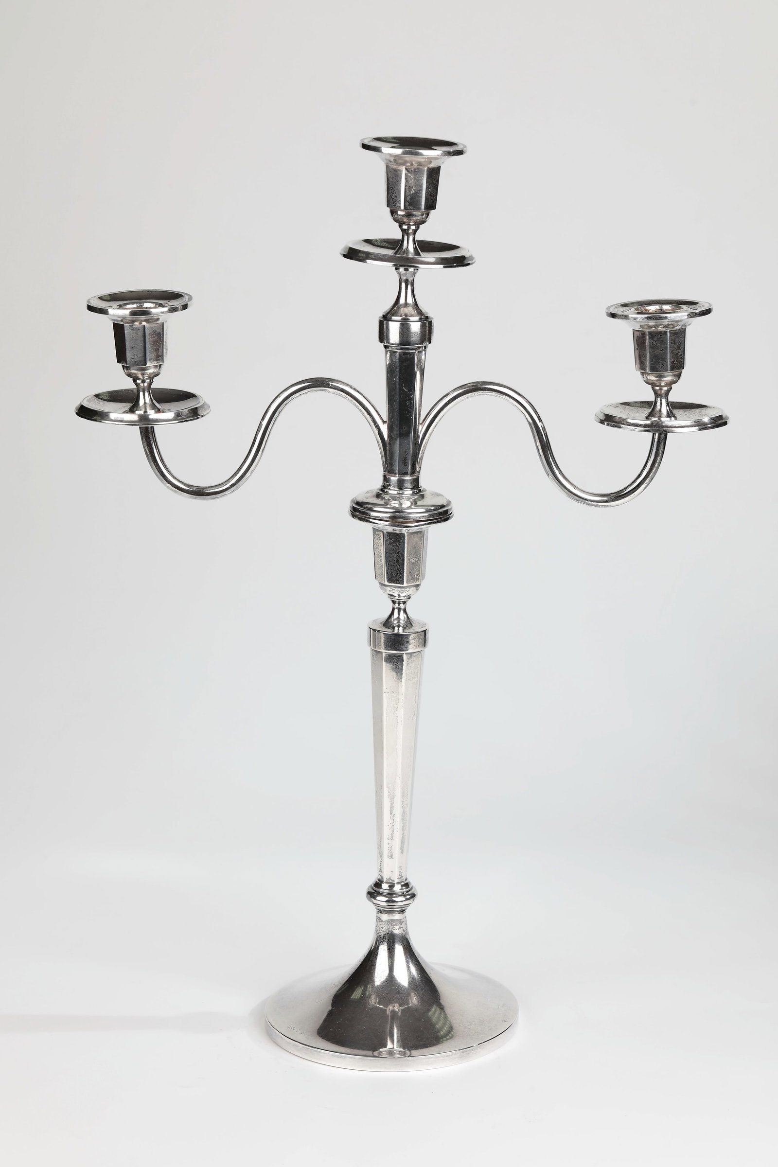 Three-flame silver chandelier (1 of 1)