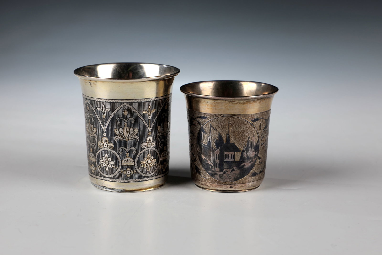 Pair of Niello Mugs (1 of 2)