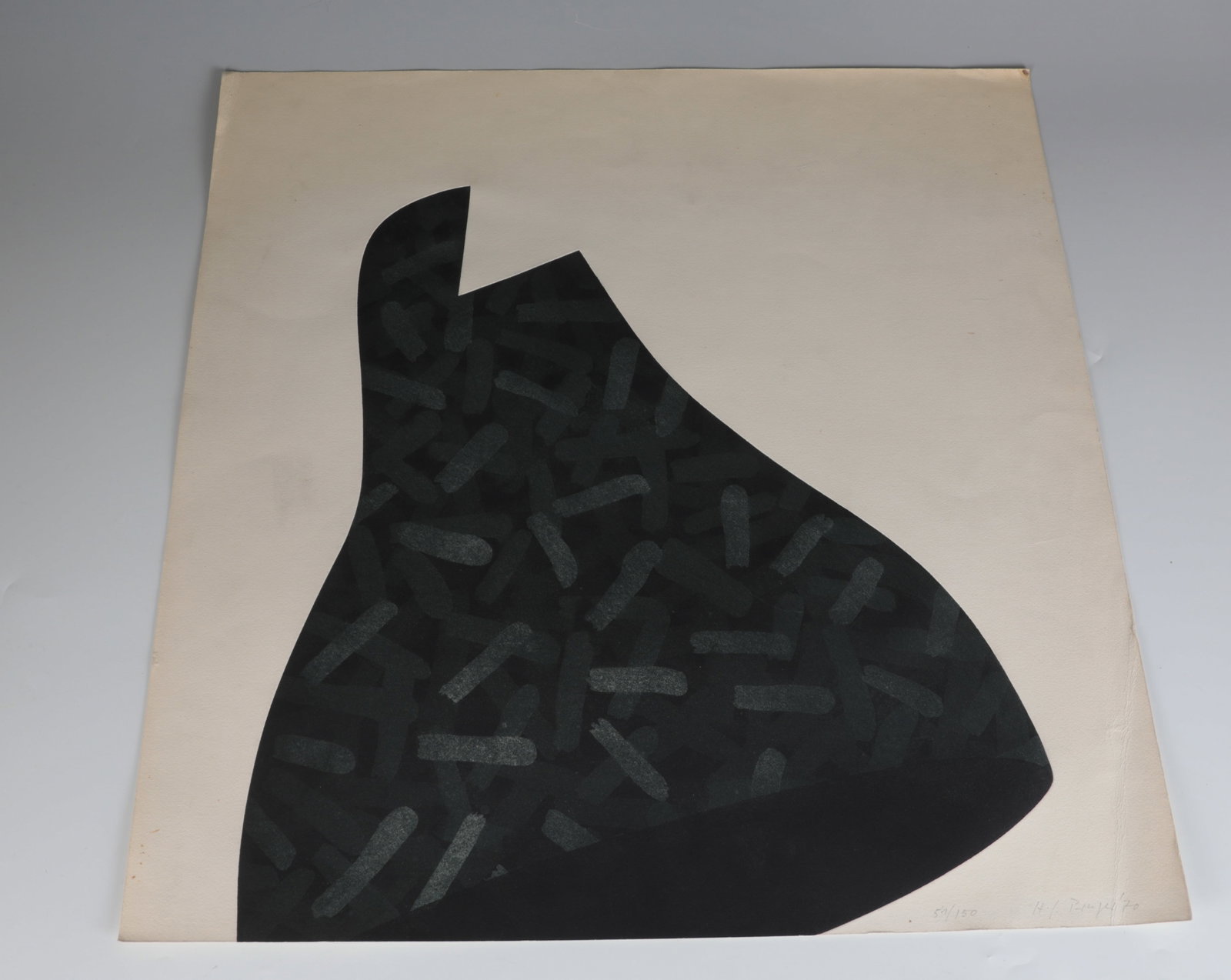 Heinz-Günter Prager: Heinz-Günter Prager 1944 Herne, Westphalia - 2025 Cologne Skinpulk, 1970, aquatint etching, ex. 54/150, signed and dated by hand. Leaf browned, kinked in places, touch marks and minimally