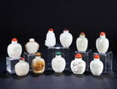 Sammlung von 11 Snuffbottles