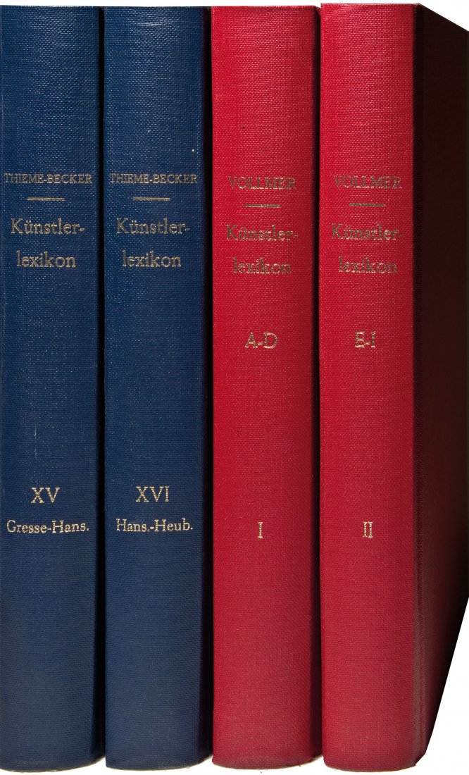 Konvolut von 43 Büchern: Konvolut von 43 Büchern Thieme-Becker und Vollmer Künstlerlexikon Thieme, Ulrich; Becker, Felix; Vollmer, Hans (Hg.): Allgemeines Lexikon der bildenden Künstler von der Antike bis zur Gegenwart. 37