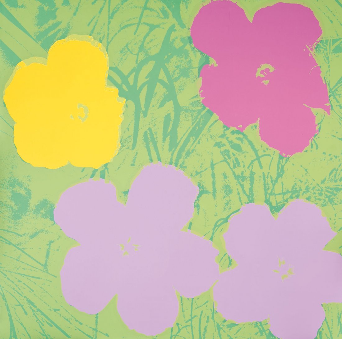 Andy Warhol: Andy Warhol 1928 Pittsburgh, PA - 1987 New York City Flowers. um 1980. Nachdruck der ursprünglich 250 Exemplaren umfassenden Auflage aus der Serie ''Flowers'' durch Sunday B. Morning (Hrsg.). Farbser
