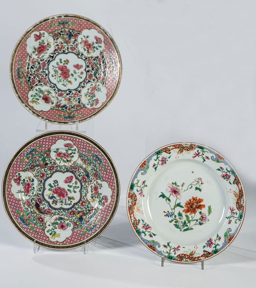 Drei ''Famille rose''-Teller (1 of 1)