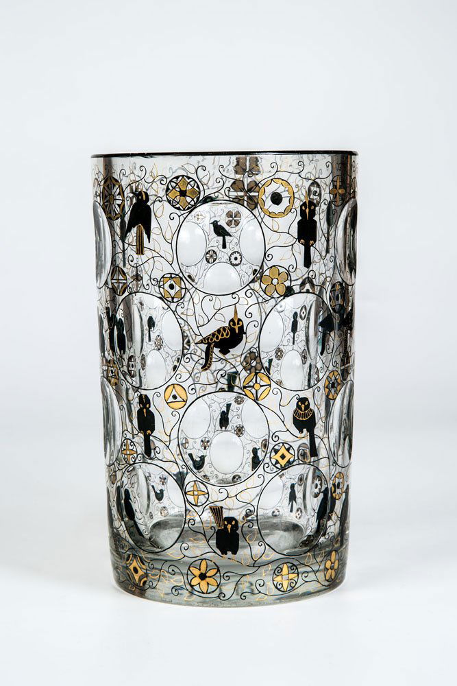 Zylindervase mit Vogeldekor (1 of 1)