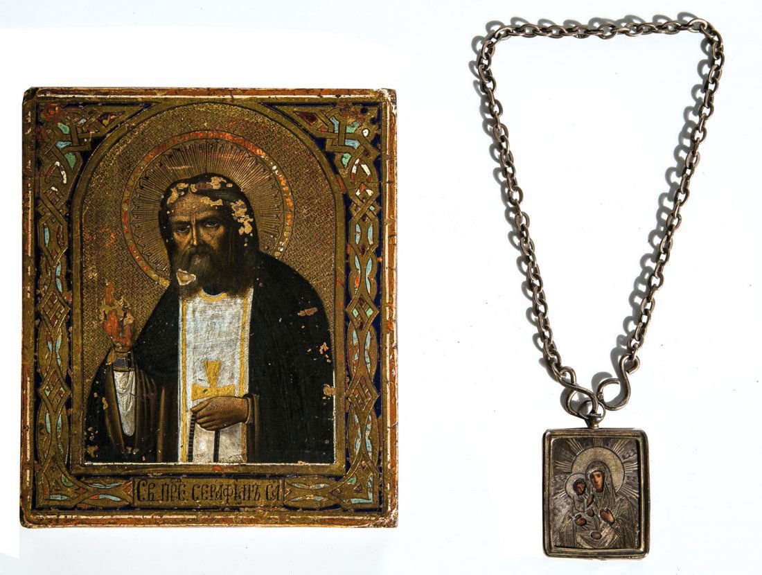 Hl. Serafim von Sarow und Silberanhänger (1 of 1)