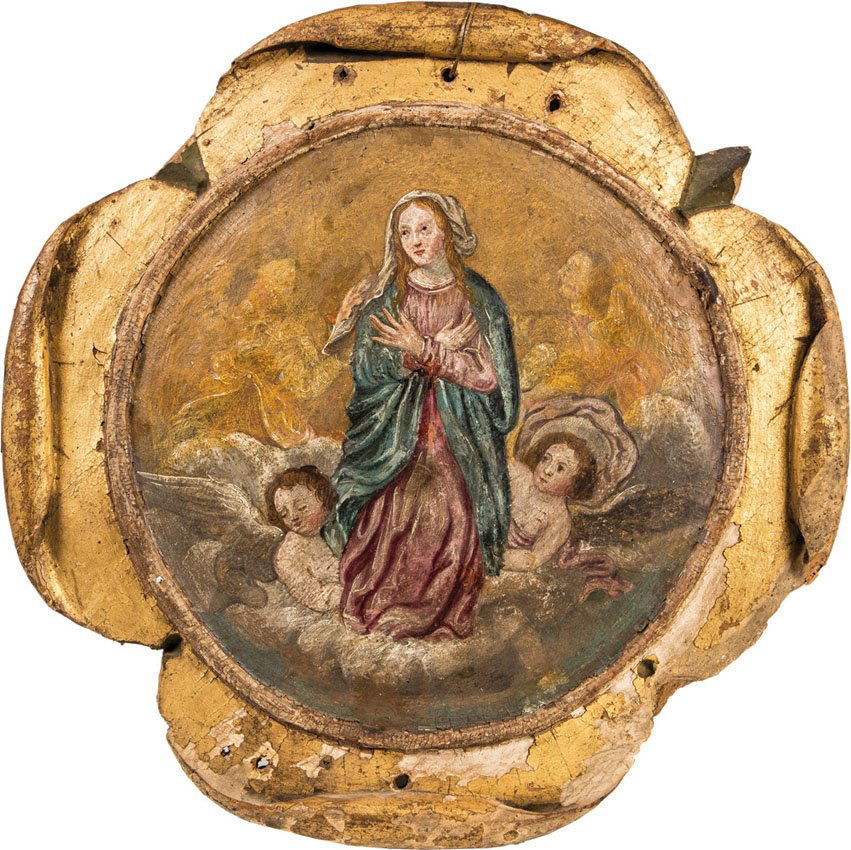 Andachtsbild mit Maria umgeben von Engel (1 of 1)