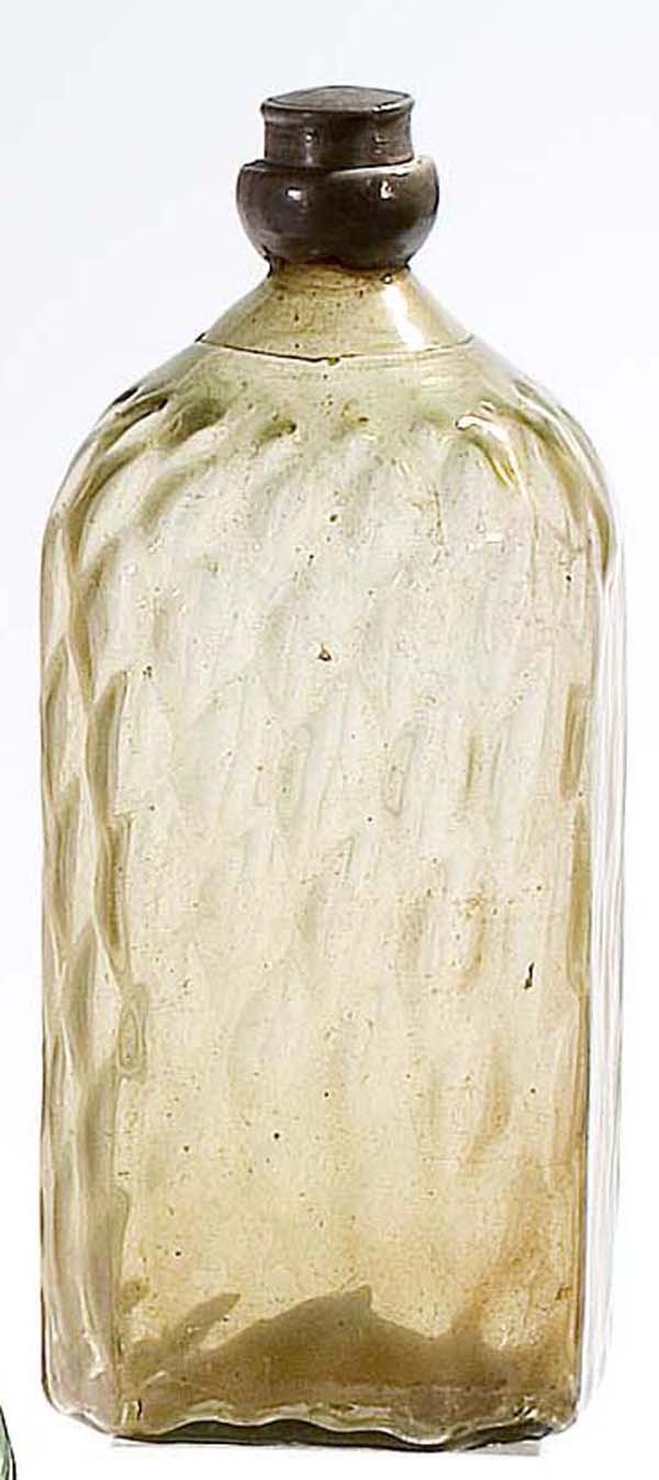 Schnapsflasche mit Zinnschraubverschluß