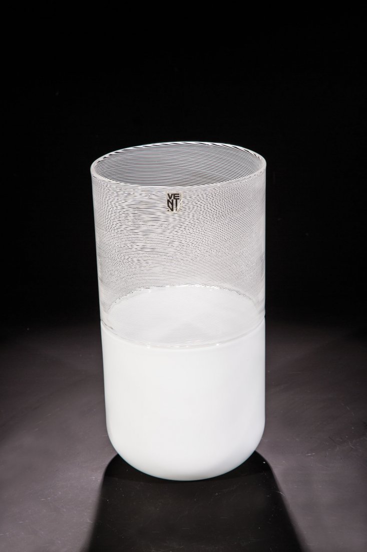 ''Incalmo''- Zylindervase mit ''Mezza Filigrana'' (1 of 1)