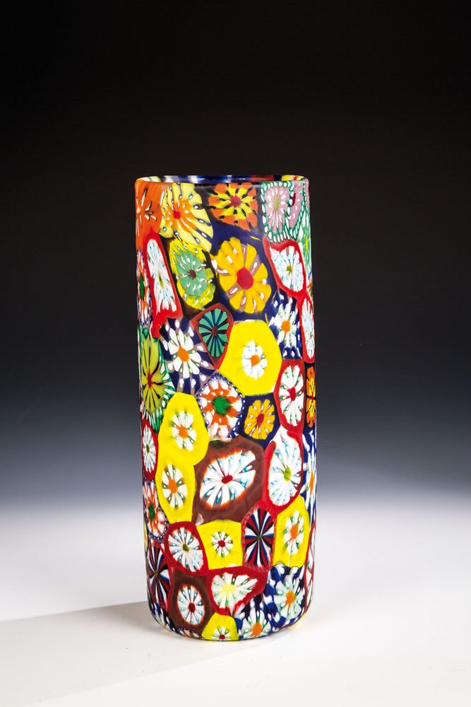 Seltene Zylindervase ''Murrine Fine Canna'' (1 of 1)
