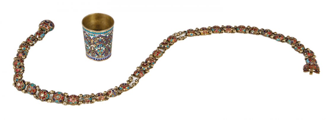Cloisonné-Email Gürtel und Wodkabecher (1 of 1)