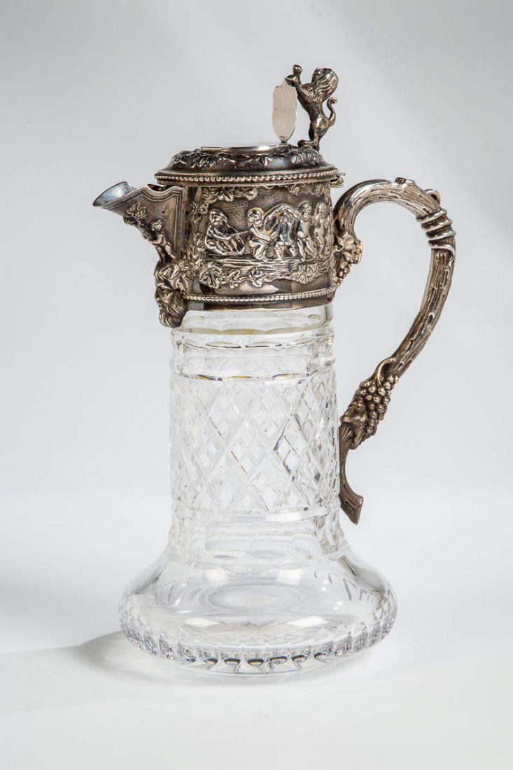 Glaskanne mit Silbermontierung (1 of 1)