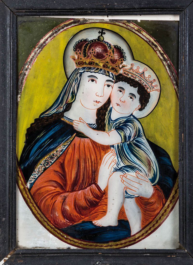 Hinterglasbild mit dem Gnadenbild Maria Hilf (1 of 1)