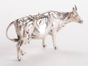 European Sterling Silver Cow Creamer