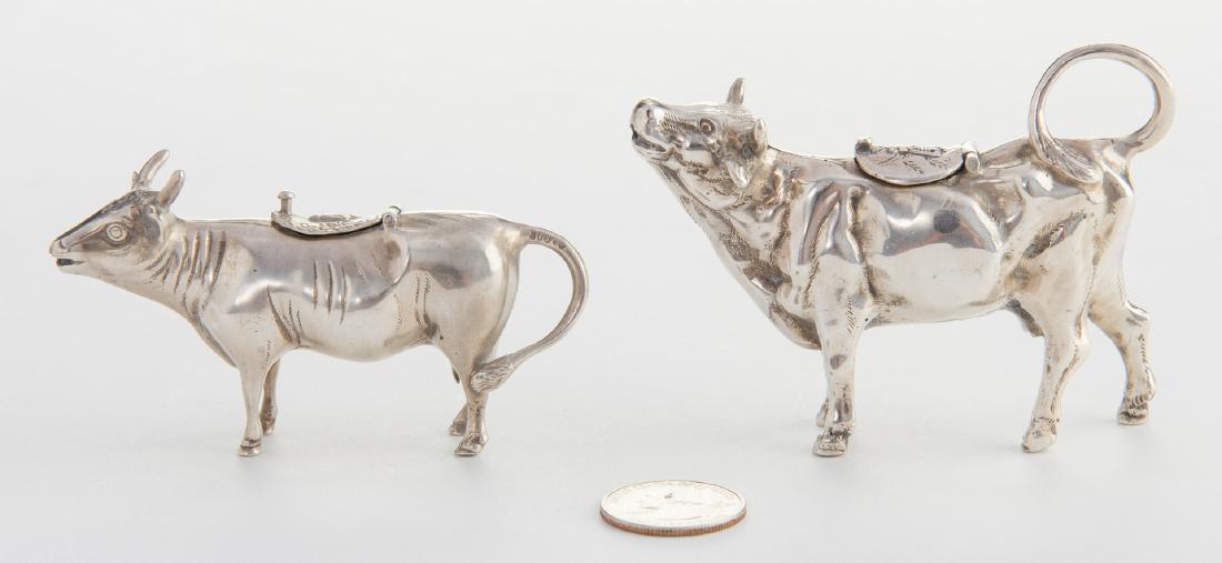 2 Silver Cow Creamers , one 925 (1 of 11)