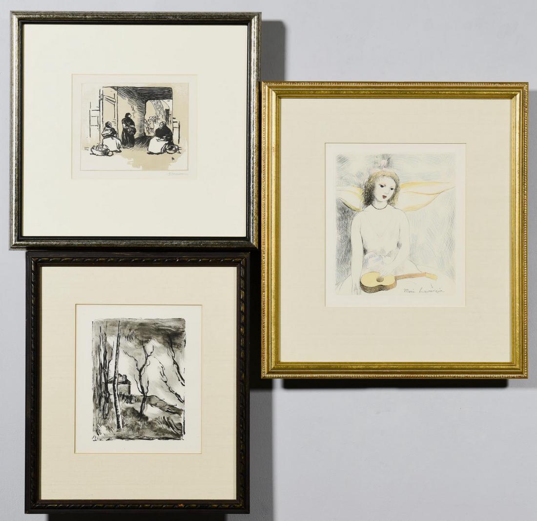 Three (3) prints, Vlaminck, Lepere, and Laurencin (1 of 11)