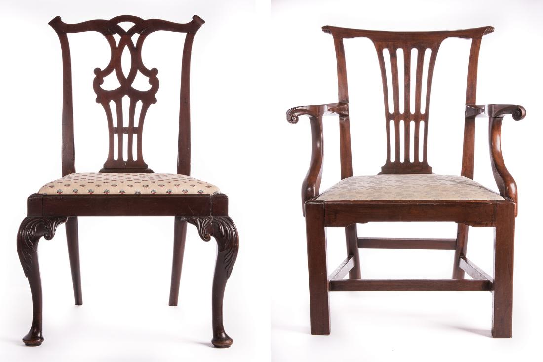 Two 18th c. Chippendale Chairs (1 of 20)