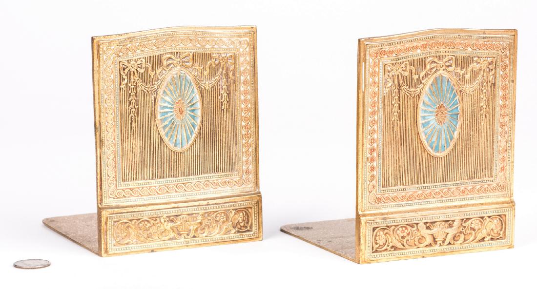 Tiffany Studios Gilt Bronze Bookends (1 of 5)