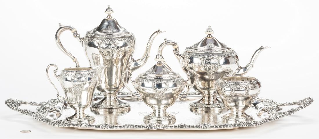 5-Piece Watson Sterling Tea Service & Tray (1 of 16)